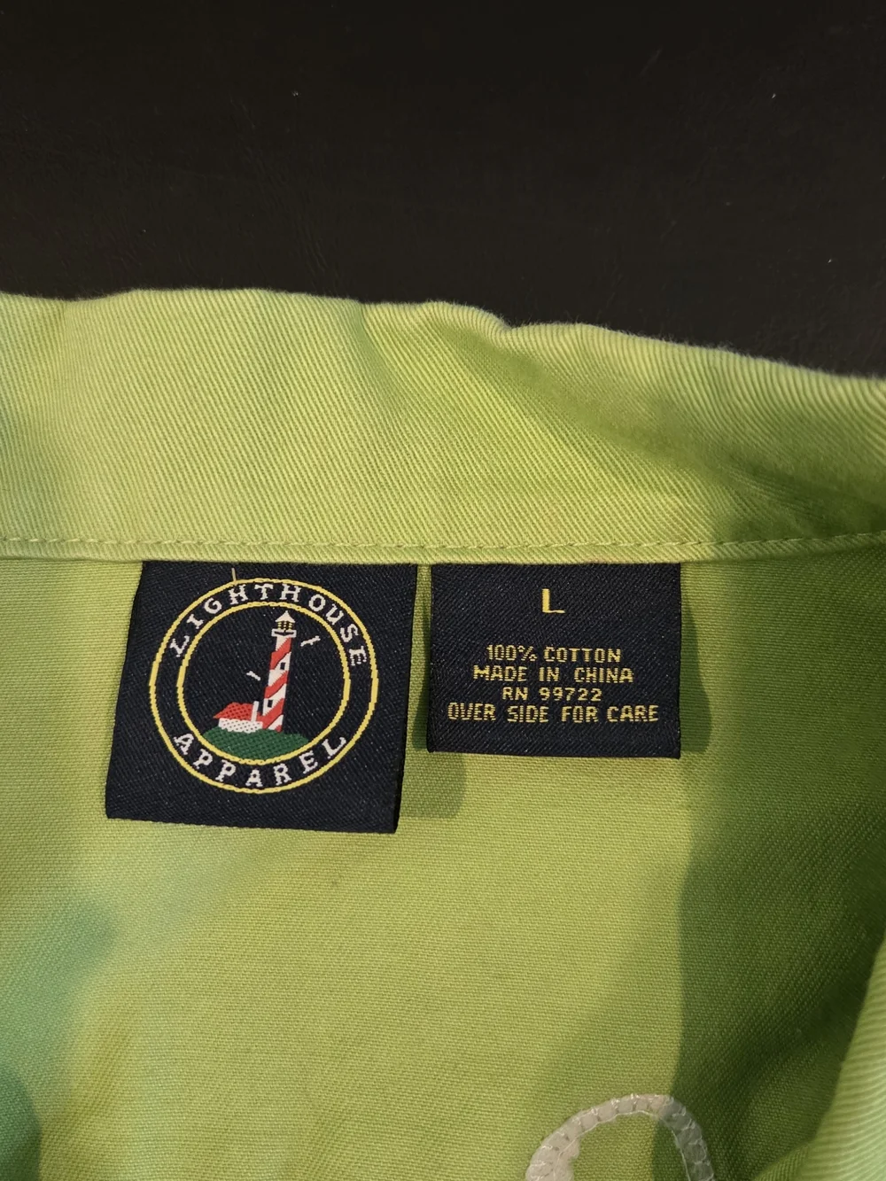 Lighthouse Apparel Lime Green Daisy Embroidered Denim Jacket L